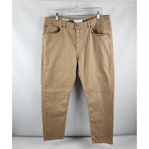 Peter Manning Pants Mens 38x27 Tan 5 Pocket Stretch Twill Denim Pants